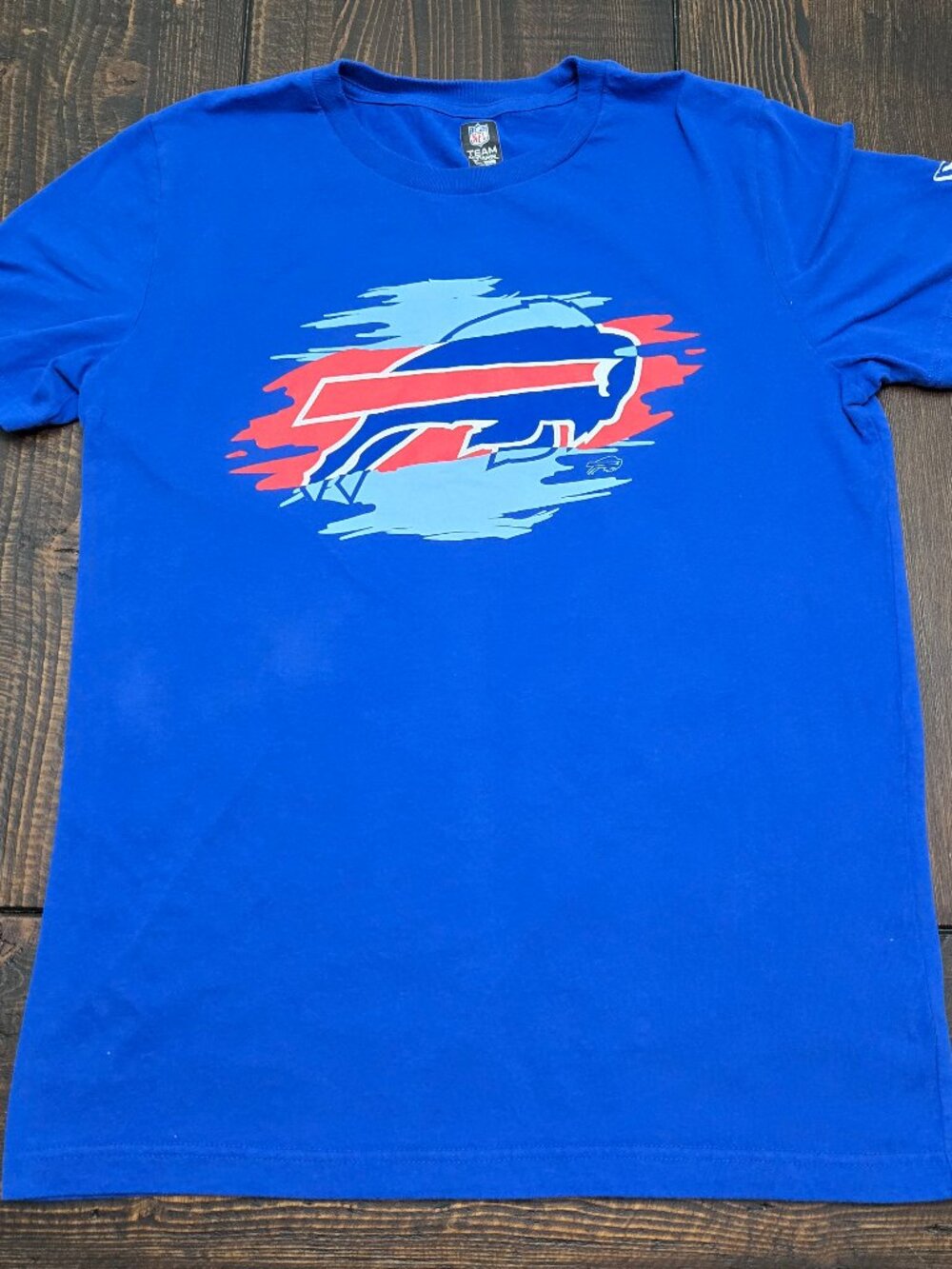 New Era Buffalo Bills Shirt Mens Medium Blue NFL Team Apparel Graphic Tee EUC